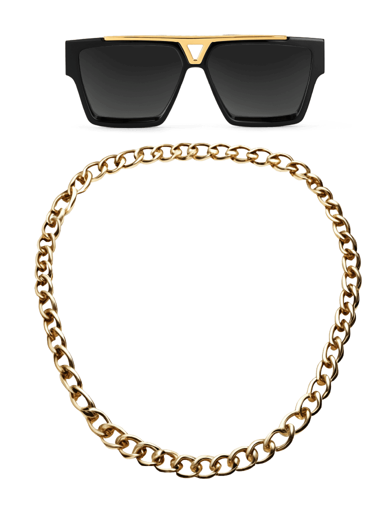 Gold Chain & Sunglasses